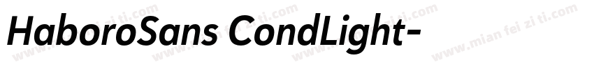 HaboroSans CondLight字体转换